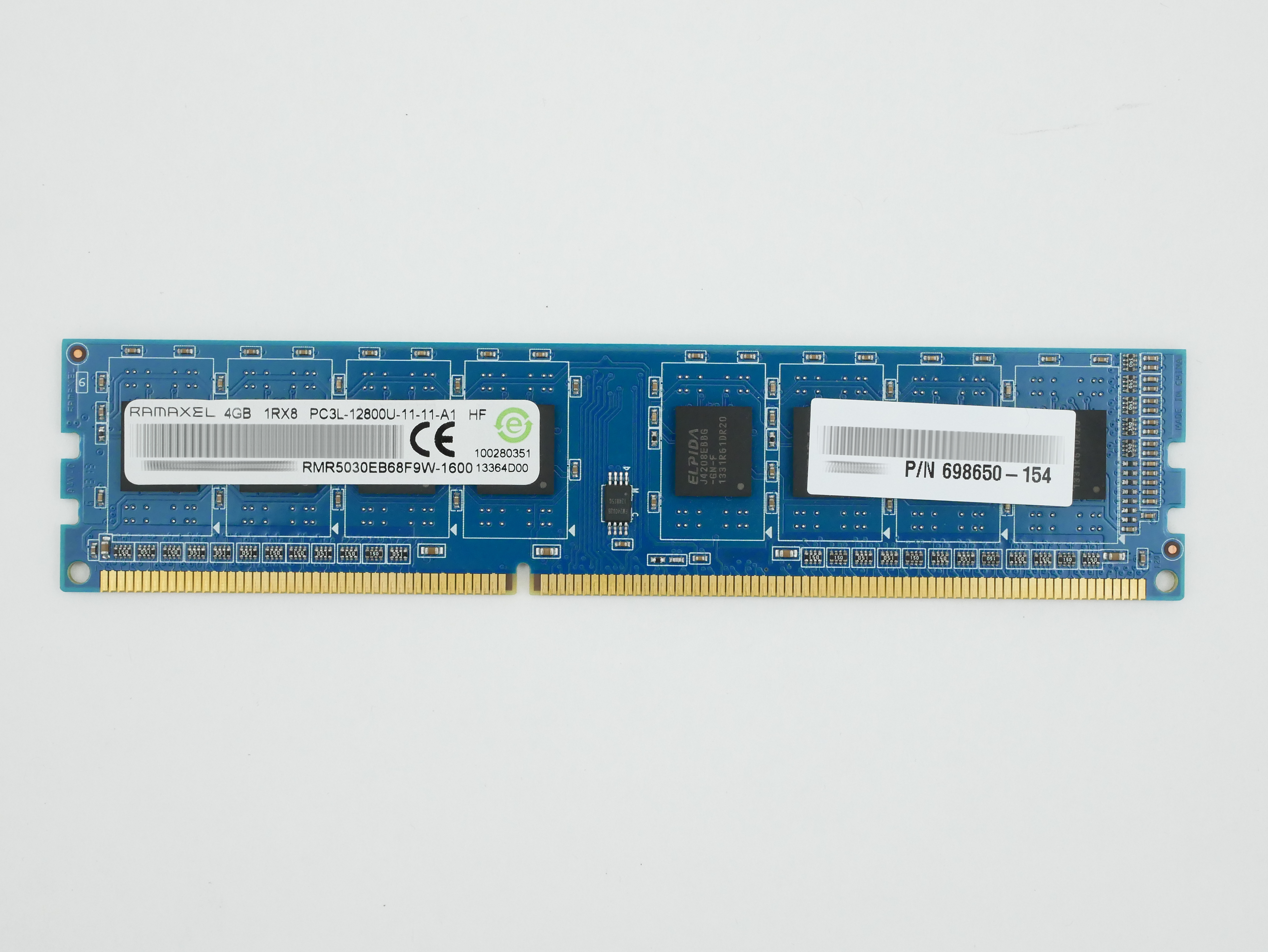 HP Ramaxel 4GB RMR5030EB68F9W-1600 PC3L-12800U DDR3-1600MHz 240pin 698650-154