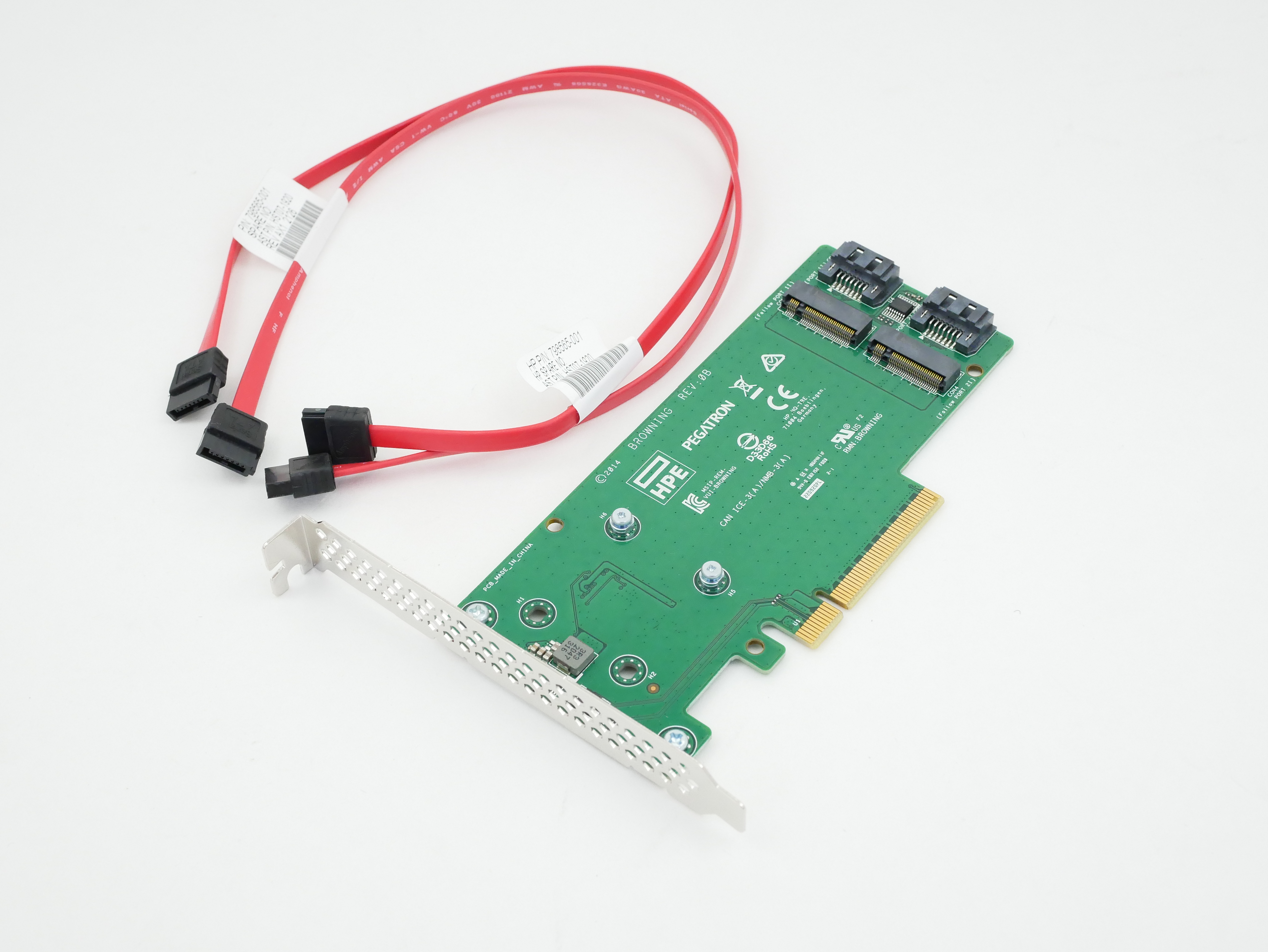 HP Pegatron Universal SATA 6G AIC HHHL M.2 SSD Enablement Kit 878873-B21