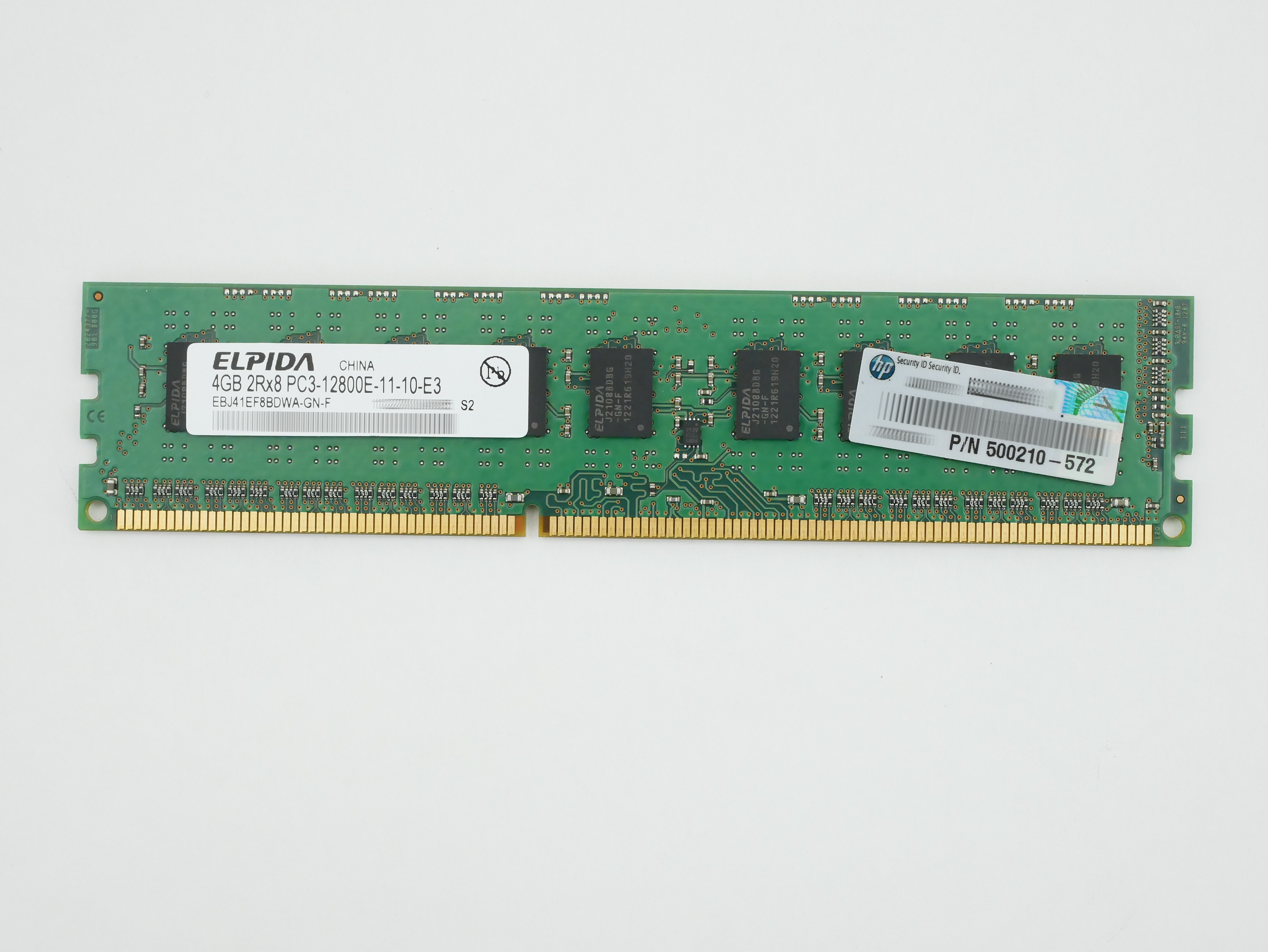 HP Elpida 4GB PC3-12800E DDR3-1600 ECC 240Pin DIMM EBJ41EF8BDWA-GN-F 500210-572