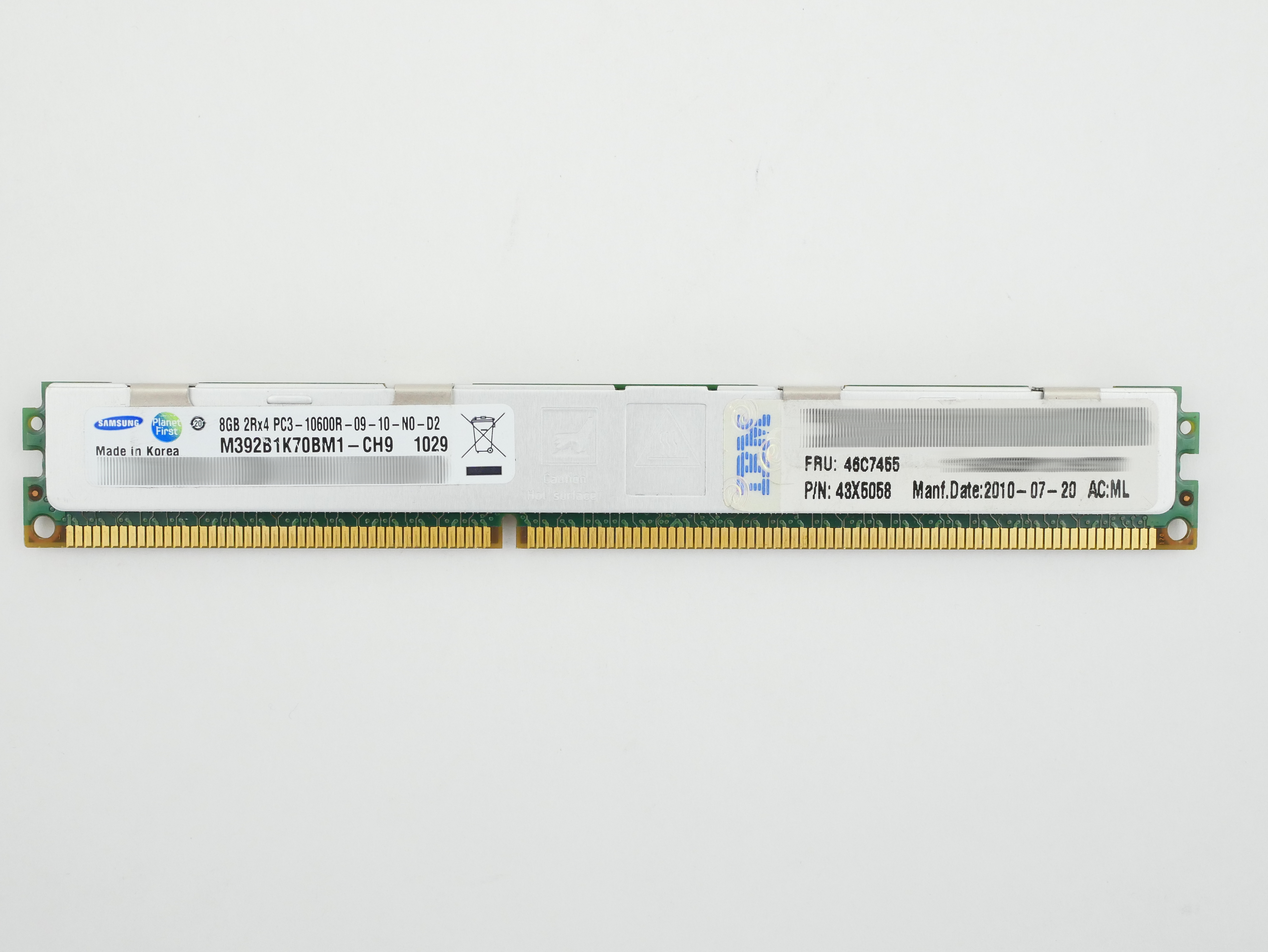 IBM Lenovo Samsung 8GB M392B1K70BM1-CH9 PC3-10600R DDR3-1333 RDIMM ECC 46C7455