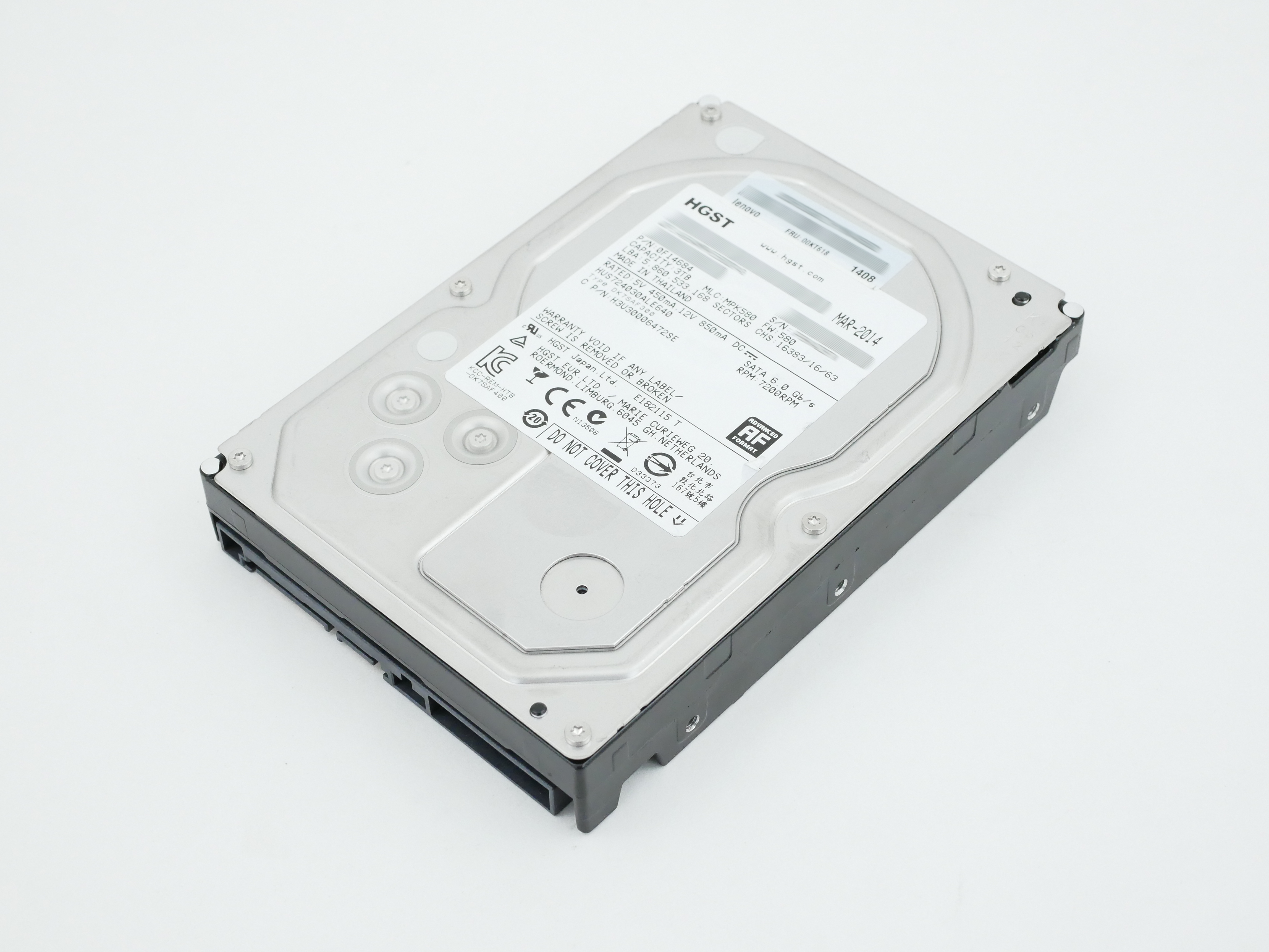 Lenovo HGST 3TB SATA 6Gb/s 7200 RPM 3.5" HUS724030ALE640 00KT618