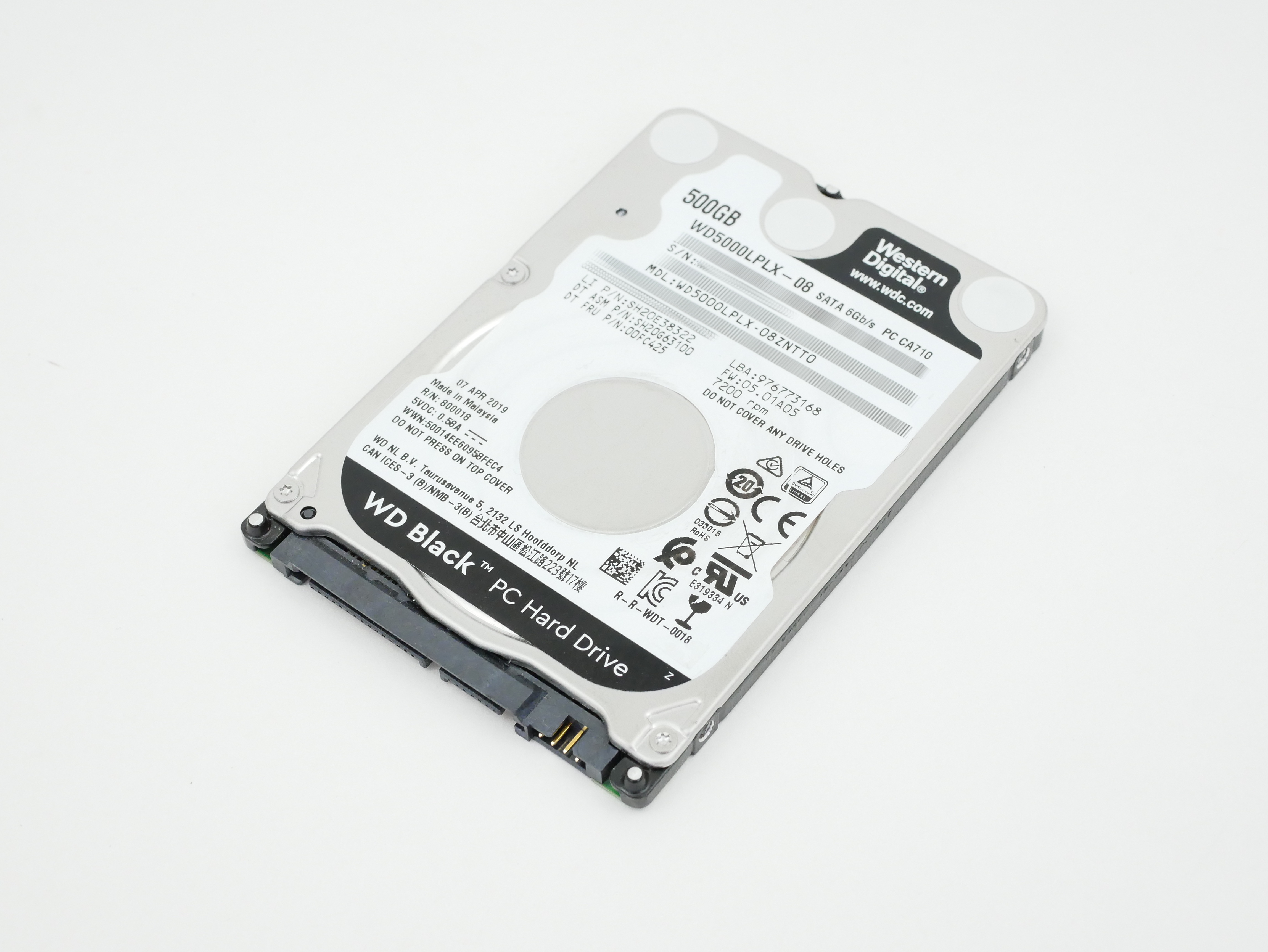 Lenovo WD 500GB SATA 6Gb/s 2.5" CA710 WD5000LPLX-08 WD5000LPLX-08ZNTT0 00FC425