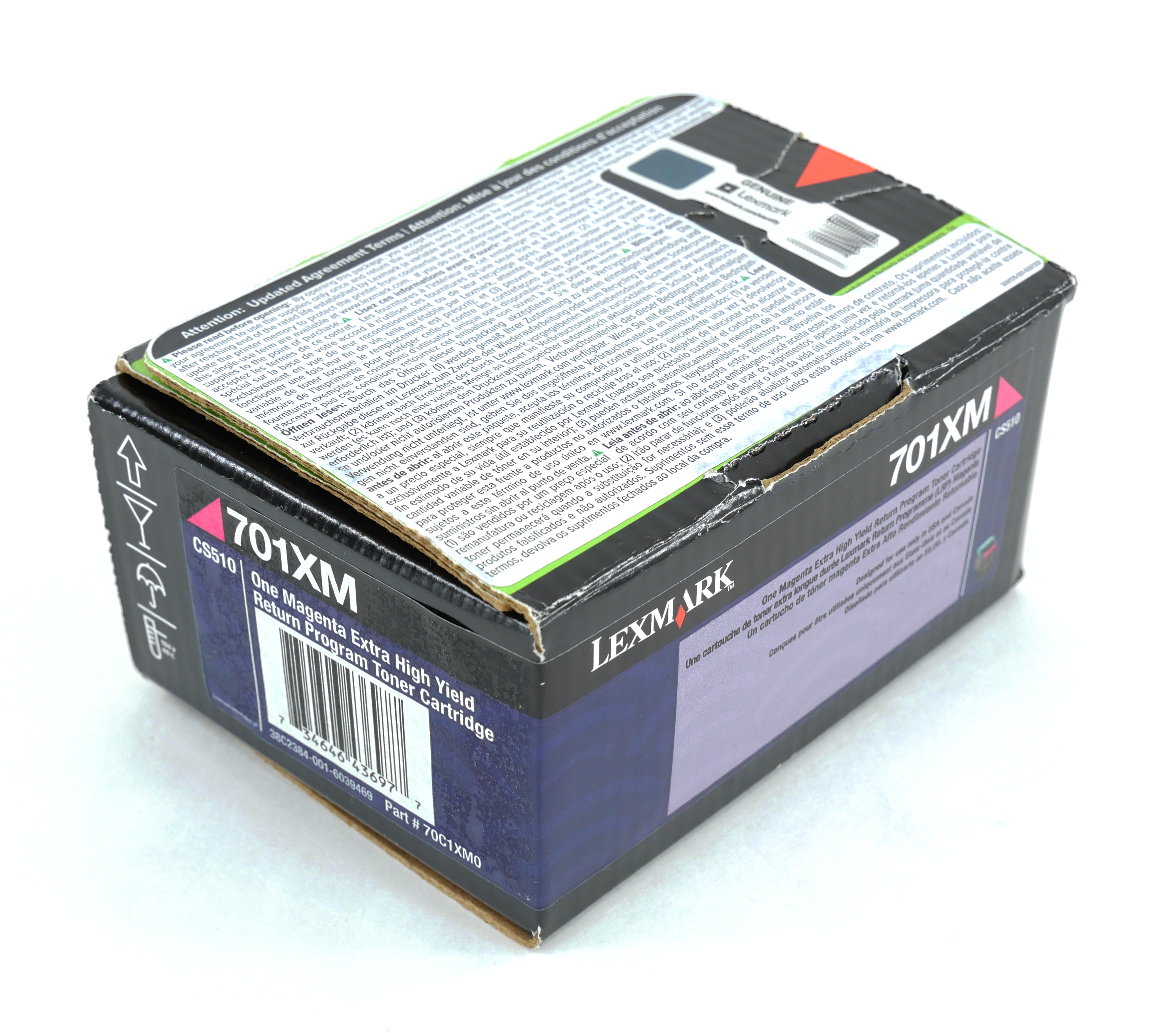 Lexmark 701XKM Magenta Extra High Yield Return Program Toner Cartridge 70C1XM0