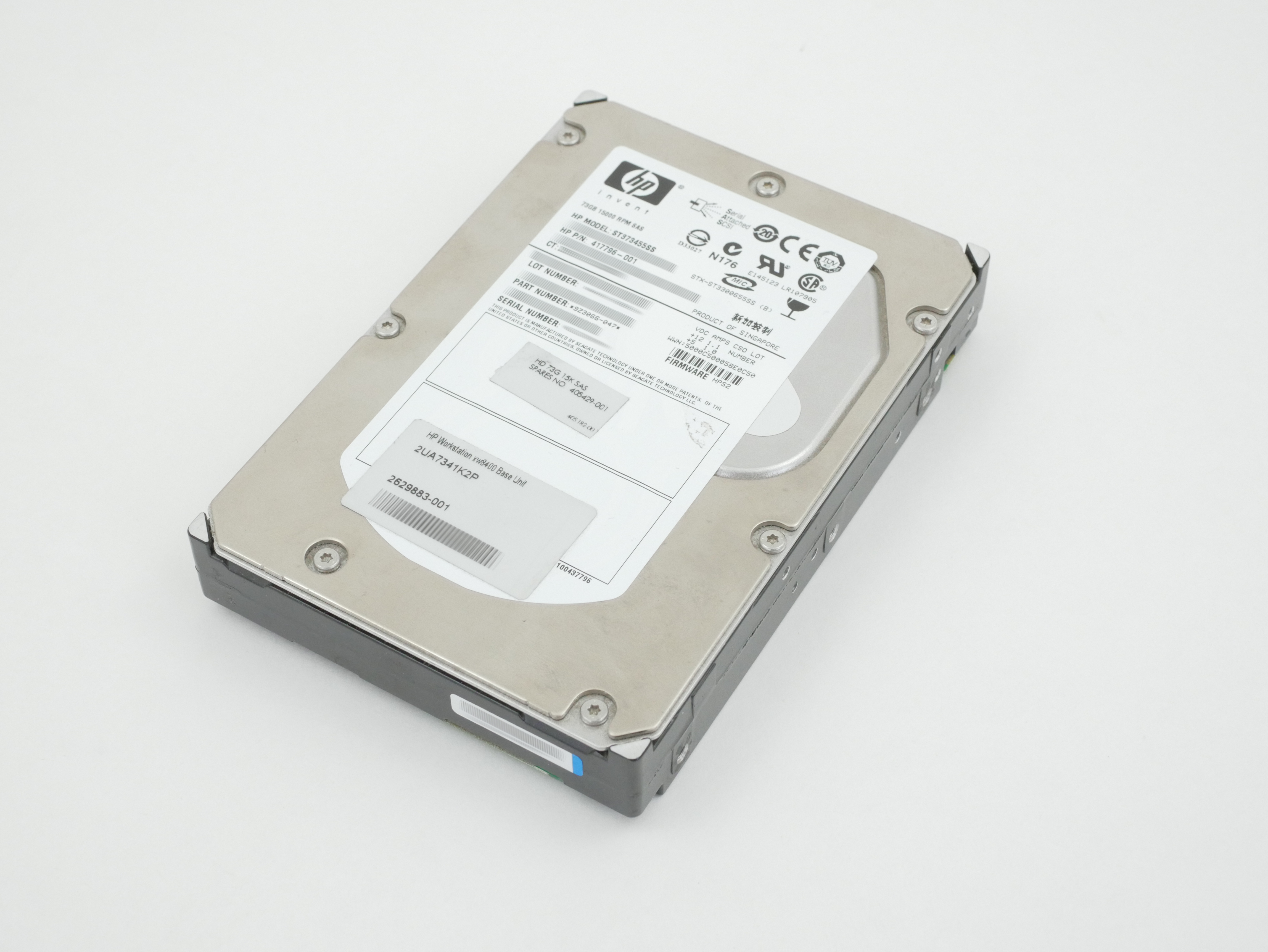 HP Seagate 73GB 15K RPM 3.0Gb/s SAS 3.5" ST373455SS 417796-001 405429-001