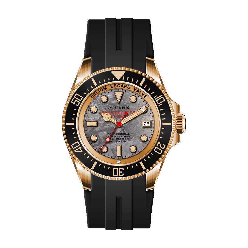 OceanX Sharkmaster 1000 Meteorite 44mm Men Diver Watch SMS1002M Limited Edition