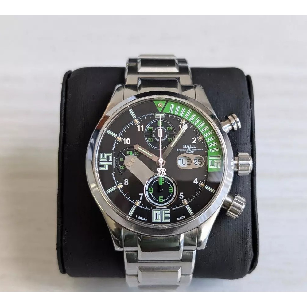 BALL Engineer Master II Swiss Diver Chronograph 44mm Watch DC1028A-S1J-BKGR