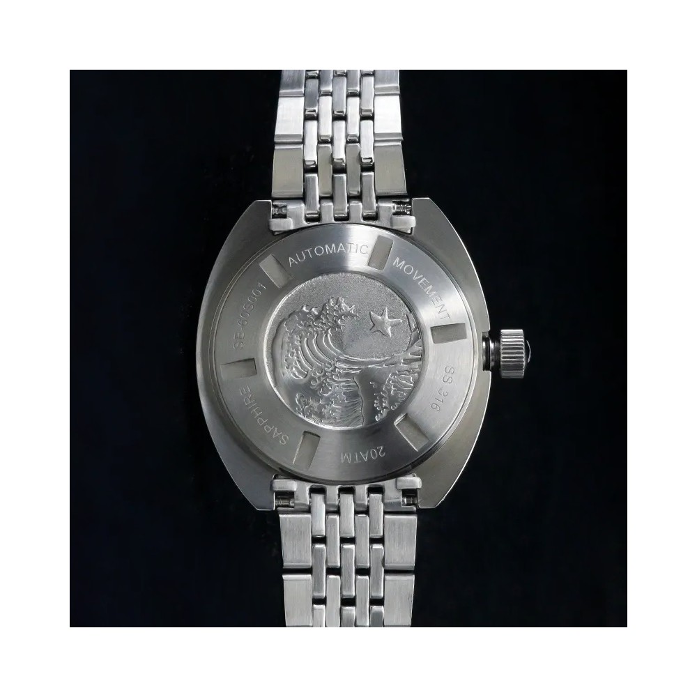 Seestern Dark Blue Vintage Sub 300 42mm Automatic Men's Diver Watch NH35A WR200